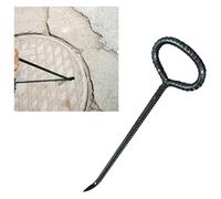 Crochet Leve Plaque,Lève-couvercle d'égout, Crochet de regard en acier inoxydable, outils de levage d'égout, extracteur de regard extérieur, lève-couvercle de regard(Length 60cm(23 5/8"))