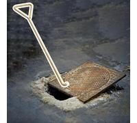 Crochet Leve Plaque,Lève-couvercle d'égout, Outil d'extraction de couvercle de regard d'égout à poignée triangulaire, extracteur de couvercle de drain portable(50cm (19 3/4"))