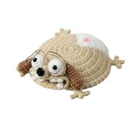 Crochet Lizard Coaster, 3D Funny Animal Mug Rugs for Table Protection, Absorbent Handmade Knitted Drink Coasters, Quirky Desk Fidget Accessories Gift for Reptile Lovers, 4 inch (F)