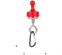 Crochet Magnétique Puissant pour Lampe LED Extérieur | Base magnétique réglable, 3 modes d'éclairage compatibles, rotation pour facile, tente, garage, atelier(red)