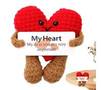 Crochet - Mini Crochet Positif en Laine, Crochet cœur | Support inspirant Portable, Positive pour Bureau, Voiture, Ornements Faits à la Main avec énergie Positive et Amour