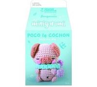 Graine créative - Kit crochet amigurumi Poco le Cochon 10 cm Blanc Débutants