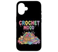 Crochet Mood Panier De Laine Arc-en-Ciel Ourson Mignon Coque pour iPhone 16