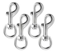 Crochet Mousqueton 4 Pcs Mousquetons 68 mm Pivotant à 360 ° Mousqueton Laisse Chien, Mousqueton Pivotant Crochets pour Animal Domestique Chaînes Porte-Clé Sac à Dos