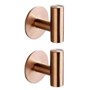 Crochet Mural 2 Pièces En Acier Inoxydable Hôtel Crochet Unique Patère Crochet Mural Salle De Bain Patère Or Rose Sans Clou