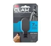 Crochet mural 3M™ CLAW pour objets lourds spécial plaque de plâtre 7 kg - 1 crochet en métal noir