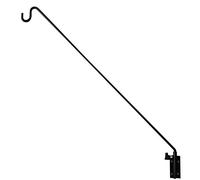 Crochet mural à portée étendue extensible et réglable de 28 cm à 44 pouces pour suspendre mangeoire à oiseaux, plantes, carillons à vent, lanternes 1 lot de fixation murale.