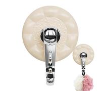 Crochet mural à ventouse pour salle de bain - Crochet Luffa en tissu ondulé - Porte-serviettes amovible - Crochet de douche sous vide réutilisable - Polyvalent - Pour verre, miroir, carrelage