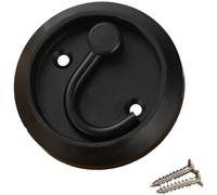 Crochet mural en acier inoxydable 7,2 cm rotatif caché | Design rotatif, caché pour l'optique, 7,2 cm compact, idéal pour le couloir et l'entrée, décoration murale (304 noir)
