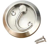 Crochet mural en acier inoxydable 7,2 cm rotatif caché | Design rotatif, caché pour l'optique, 7,2 cm compact, idéal pour le couloir et l'entrée, décoration murale (304 argent)