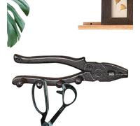 Crochet mural en fonte - Forme de pince vintage - Décoration d'intérieur - Pour mécanicien, artisan, garage, entrepreneur, agriculteur, abri à outils, buanderie