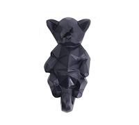 Crochet mural en forme d'animal sauvage - Cintre robuste et rustique noir de 13 cm pour manteau et chapeau, forme d'animal moderne, cadeau unique pour décoration d'intérieur, art mural fonctionnel