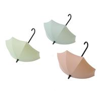 Crochet Mural En Forme De Parapluie, 3 Pièces/Lot, Porte-Clés, Support Décoratif Créatif Pour La Maison, Accessoires De Cuisine Et De Salle De Bains