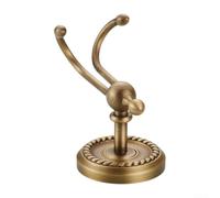 Crochet mural en laiton massif pour salle de bain, porte-manteau antique avec design de style européen, cintre vintage, montage perforé, crochet de peignoir en laiton pour chambre à coucher ou cuisine