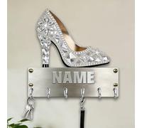 Crochet mural personnalisé en bois avec impression plate 2D pour chaussures à talons hauts pour femmes, filles, famille, amis, porte-clés, chaussures à talons hauts, cadeau Dexor pour salon, couloir