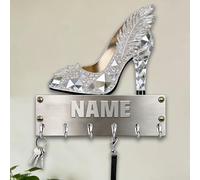 Crochet mural personnalisé en bois avec impression plate 2D pour chaussures à talons hauts pour femmes, filles, famille, amis, porte-clés, chaussures à talons hauts, cadeau Dexor pour salon, couloir