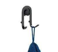 Crochet mural porte serviette indus Classic - Noir