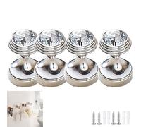 Crochet Mural pour Serviettes, Lot de 4 Porte-Manteaux muraux en Acier Inoxydable, Crochet rétro for Salle de Bain, Crochet Mural for Chambre à Coucher, Salle de Boue, entrée, Cuisine(Chrome 45mm)