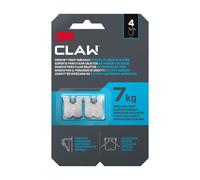 Crochet mural pour tableaux 3M™ CLAW spécial plaque de plâtre 7 kg, lot de 4 crochets en métal