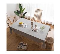 Crochet Nappe Table Exterieur Nappe Rectangulaire 6 Couverts Treillis Géométrique Nape Table Basse Rectangulaire Nappe Unie Gris Décoration De Protection De Table 100X160Cm
