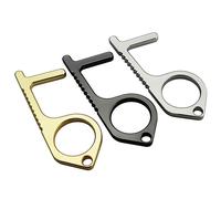 Crochet ouvre-porte sans contact - Bouton poussoir, stylet et porte-clés - Accessoire de poche pour l'hygiène et la sécurité - Idéal pour portes, écrans tactiles, - 3 pièces