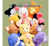 Crochet Pattern 10 Plush Amigurumi: Explore 10 Easy and Cute Animal Plush Crochet Pattern with Color Detailed Instructions for Ten Projects