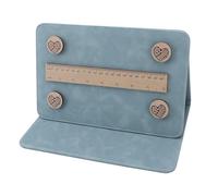 Crochet Pattern Keeper, Foldable Magnetic Knitting Pattern Holder with Ruler for Fixed Crochet Chart Keeper for Knitting Lovers (Blue)
