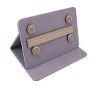 Crochet Pattern Keeper, Foldable Magnetic Knitting Pattern Holder with Ruler for Fixed Crochet Chart Keeper for Knitting Lovers (Purple)