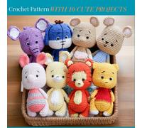 Crochet Pattern With 10 Cute Amigurumi Projects: Easy Beginner Friendly Animal Crochet Activity Book With 10 Projects With Step By Step Instructions