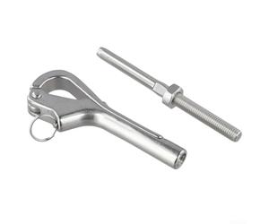 Crochet Pélican ouvert en acier inoxydable 316 résistant pour main courante de sécurité marine Manille à dégagement rapide pour bateaux et équipements offshore (6 mm)