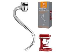 Crochet pétrisseur en spirale en acier inoxydable compatible avec les batteurs Kitchen Aid de 6 litres
