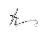 Crochet pétrisseur spiralé en acier inoxydable, compatible avec les robots pâtissiers KitchenAid à tête inclinable de 4,5 à 5 litres.