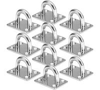 Crochet Plafond,Pontet Inox,10 Pièces Crochet Inox,Fixation Murale pour Suspendre des Filets,Cordes,Yoga,Schaukeln