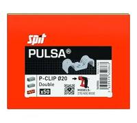 Crochet plastique P-CLIP - Embase plastique pour fixation de gaines souples eau/électricité - boite de 50 - SPIT - 565086