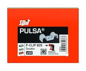Crochet plastique P-CLIP - Embase plastique pour fixation de gaines souples eau/électricité - boite de 50 - SPIT - 565086