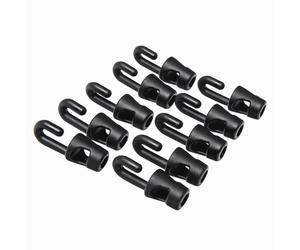 Crochet plastique WERKA PRO 4 mm noir lot de 10