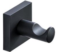 Crochet porte-serviettes Bravat Quaruna 753099 noir mat, à coller ou à visser