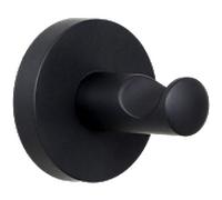 Crochet porte-serviettes Bravat Varuna 778099, à coller ou à visser, noir mat