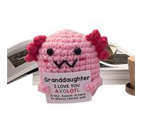 Crochet positif, animaux de soutien émotionnel, décoration de soutien motivant - amusante avec carte, ornements en tricot pour encourager vos collègues de travail