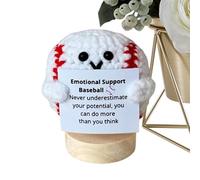 Crochet positif - Boule d'inspiration travaillée à la main au crochet,Boule de crochet avec phrase de motivation pour la décoration de la maison, du bureau et du bien-être