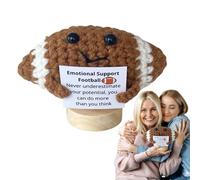 Crochet positif, boule tricotée à la main inspirante faite à la main, boule de crochet positive faite à la main avec citation inspirante pour pendaison de crémaillère et soins du stress