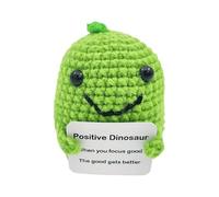 Crochet positif - Crochet de soutien émotionnel de dinosaure avec carte FEMENT | Dinosaure Tissé Support émotionnel Cheer Up Doll | Inspirateur amusant pour la décoration d'anniversaire | Vie Animer