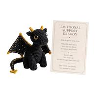 Crochet Positif de Dragon Tricotée Émotionnelle de Poche avec Carte