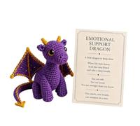 Crochet Positif Dragon Tricotée Format Poche avec Carte