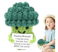 Crochet Positive Doll - Cute Broccoli Yarn Pendant | Handmade Decor