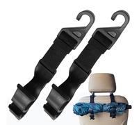 Crochet Pour Appuie-tête De Voiture - Ensemble De 2 Supports Suspendus | Conception De Montage Caché Durable En Nylon - Organisateur Multifonction Pour Siège Arrière | Parfait Pour Contenir Des Parapl