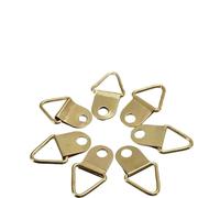 Crochet pour Cadre Anneau en D laiton doré, Triangle de 20mm, 20 pièces, cadre miroir for peinture à l'huile, crochets muraux, vente gros