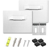 Crochet Pour Cadre Photo 8 x 6 cm Supports de Fixation pour Miroirs Adhésifs Kit de Suspension de Tableaux pour Accroche Cadres Photo, Art Mural, Sffichage d'image