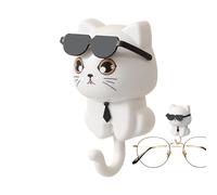 Crochet pour chat pour mur - Patère à vêtements de | Crochet sympa avec lunettes de soleil, mur adhésif pour manteaux à boutons, cintres décoratifs pour couloir d'entrée bureau chambre à