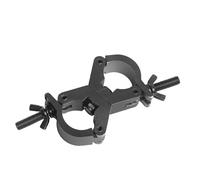 Crochet pour l'éclairage de Scène, Truss Clamp Crochet de Fixation, Pince en Alliage d'aluminium pour Suspendre l'éclairage, Double Tube Pivotant, Adaptées pour un diamètre de tuyau de 30 à 35 mm